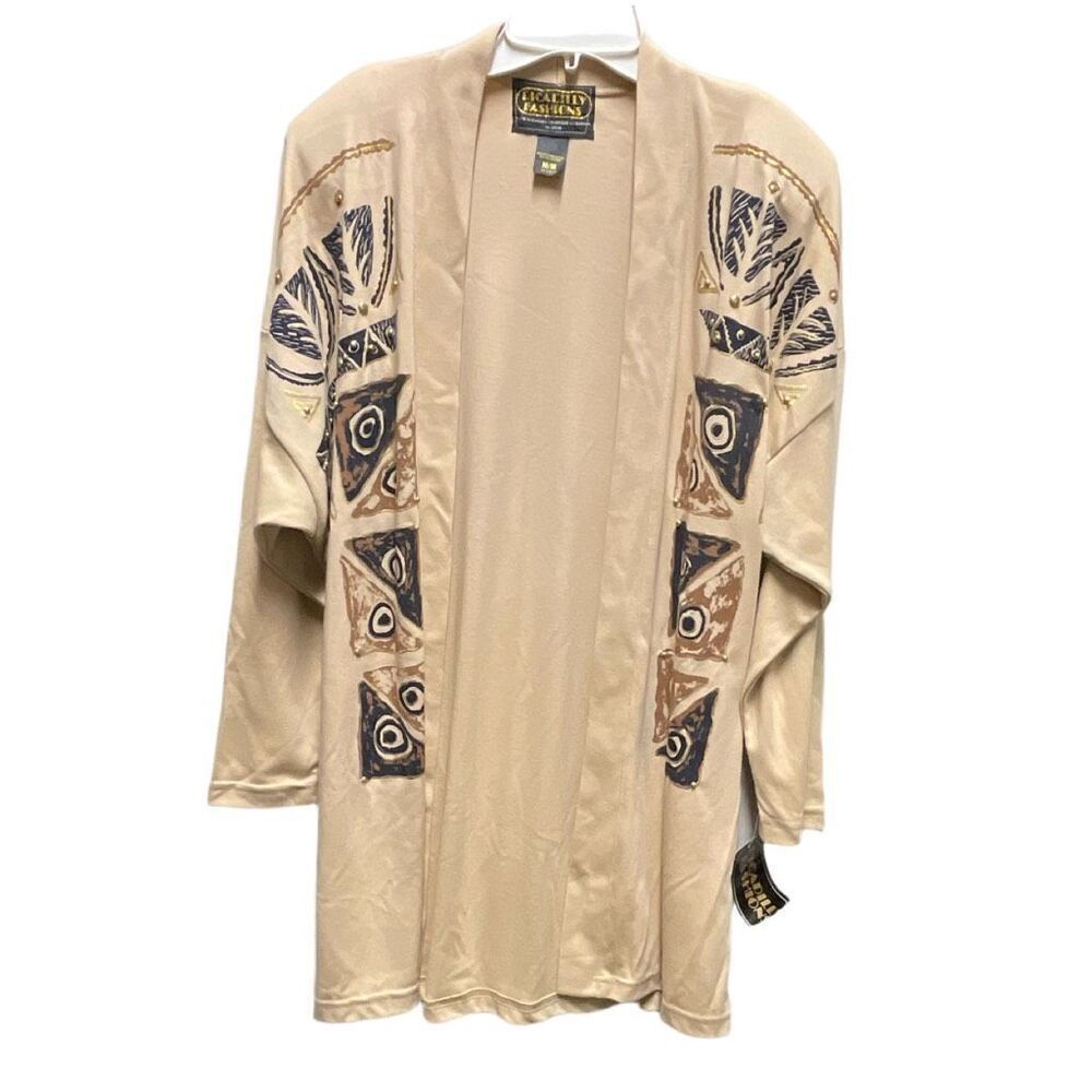 Vintage NWT Picadilly Fasions size M studded western Aztec cardigan.